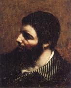 Gustave Courbet Self-Portrait with Striped Collar painting